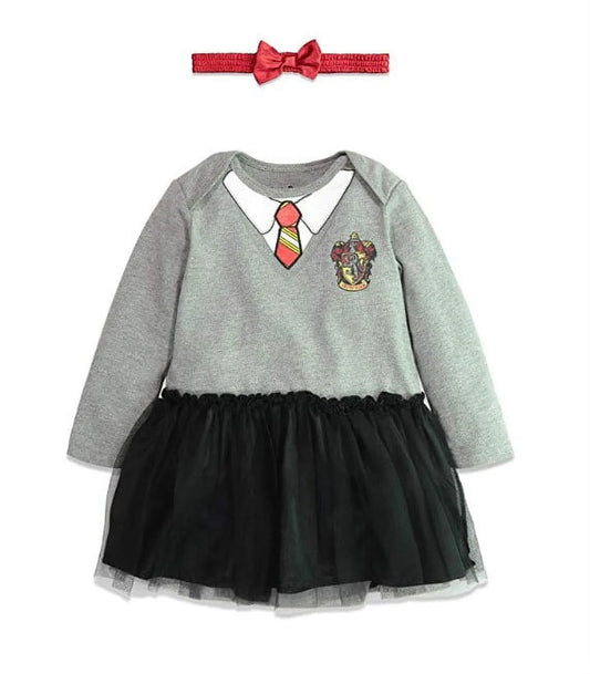 Harry Potter Long Sleeve Costume Tutu Dress with Headband (Toddler Girls)