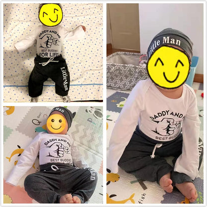 Newborn Baby Boy Clothes Ain'T No Mama like the One I Got Romper+Pant with Hat Baby Boy Fall Winter Outfits